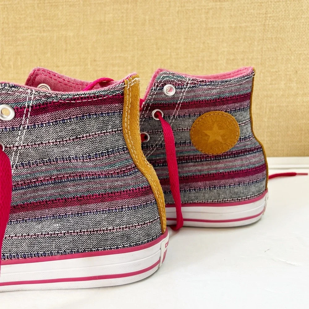 CONVERSE "CHUCK TAYLOR" CT HI in colors BERRY PINK JUNIOR 5.5 - Picture 8 of 14